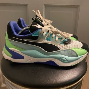 Puma RS-2K Internet Exploring Mens Blue Mesh Lifestyle Sneakers Shoes